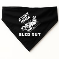 Aight Imma Sled Out Funny Winter Snow USA-Made Doggie Bandana