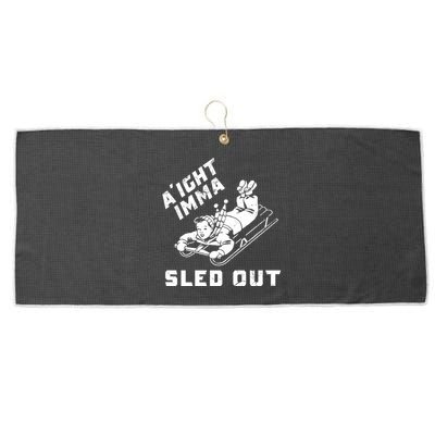 Aight Imma Sled Out Funny Winter Snow Large Microfiber Waffle Golf Towel