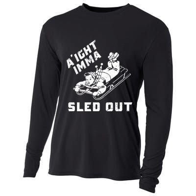 Aight Imma Sled Out Funny Winter Snow Cooling Performance Long Sleeve Crew