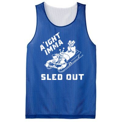 Aight Imma Sled Out Funny Winter Snow Mesh Reversible Basketball Jersey Tank