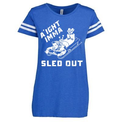 Aight Imma Sled Out Funny Winter Snow Enza Ladies Jersey Football T-Shirt