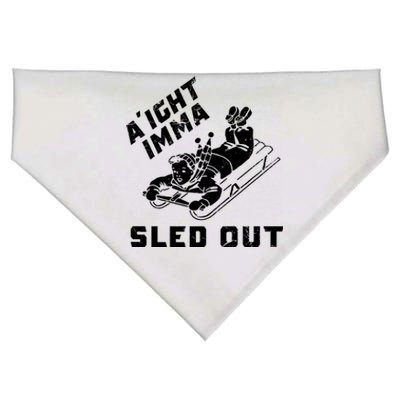 Aight Imma Sled Out Funny Winter Snow USA-Made Doggie Bandana