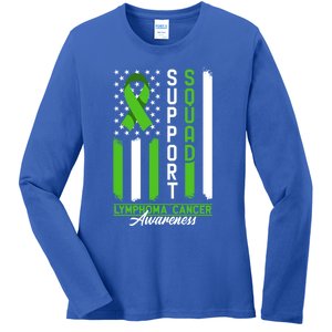 Awareness I Support Squad I Lymphocytes Lymphoma Cancer Gift Ladies Long Sleeve Shirt