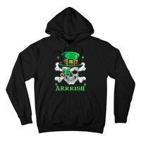 Arrrish Irish Shamrock Clover Skull St Patricks Day Hoodie