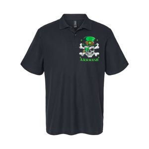 Arrrish Irish Shamrock Clover Skull St Patricks Day Softstyle Adult Sport Polo