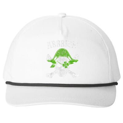 Arrrish Irish Shamrock Clover Skull St Patricks Day Snapback Five-Panel Rope Hat