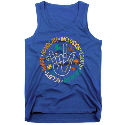 Advocate Inclusion Special Education Autism Awareness Puzzle Gift Tank Top