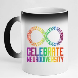 Autism Infinity Symbol Celebrate Neurodiversity 11oz Black Color Changing Mug