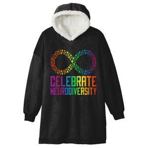 Autism Infinity Symbol Celebrate Neurodiversity Hooded Wearable Blanket