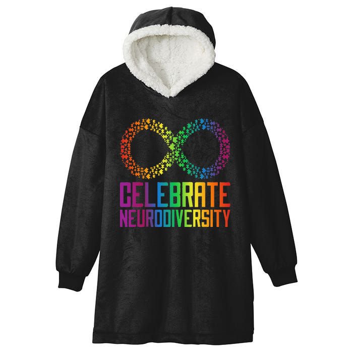 Autism Infinity Symbol Celebrate Neurodiversity Hooded Wearable Blanket