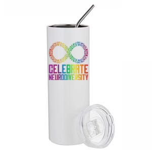 Autism Infinity Symbol Celebrate Neurodiversity Stainless Steel Tumbler