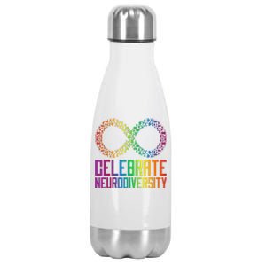 Autism Infinity Symbol Celebrate Neurodiversity Stainless Steel Insulated Water Bottle