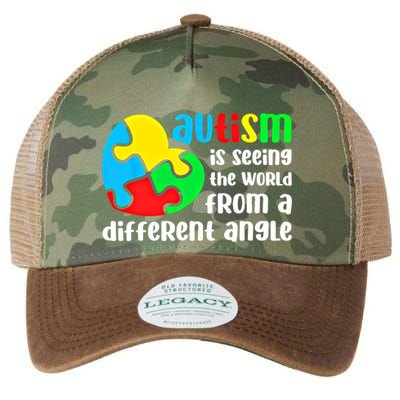 Autism Is Seeing The World From A Different Angle Autism Gift Legacy Tie Dye Trucker Hat