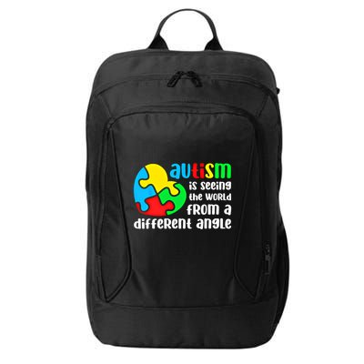 Autism Is Seeing The World From A Different Angle Autism Gift City Backpack