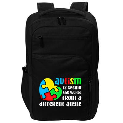 Autism Is Seeing The World From A Different Angle Autism Gift Impact Tech Backpack