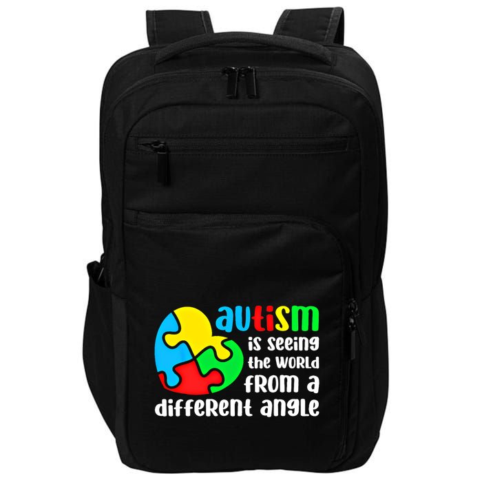 Autism Is Seeing The World From A Different Angle Autism Gift Impact Tech Backpack