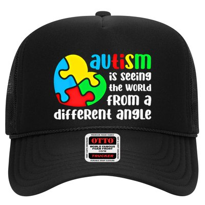 Autism Is Seeing The World From A Different Angle Autism Gift Trucker Hat