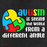 Autism Is Seeing The World From A Different Angle Autism Gift Golf Towel