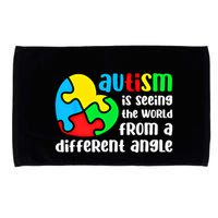 Autism Is Seeing The World From A Different Angle Autism Gift Microfiber Hand Towel