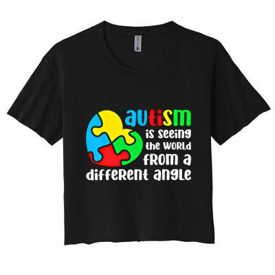 Autism Is Seeing The World From A Different Angle Autism Gift Crop Top