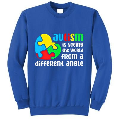 Autism Is Seeing The World From A Different Angle Autism Gift Sweatshirt
