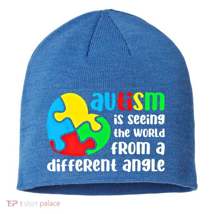 Autism Is Seeing The World From A Different Angle Autism Gift Sustainable Beanie