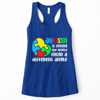 Autism Is Seeing The World From A Different Angle Autism Gift Womens Tank Top