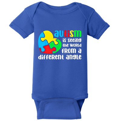Autism Is Seeing The World From A Different Angle Autism Gift Baby Bodysuit