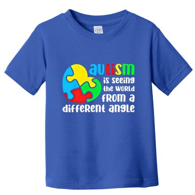 Autism Is Seeing The World From A Different Angle Autism Gift Toddler T-Shirt