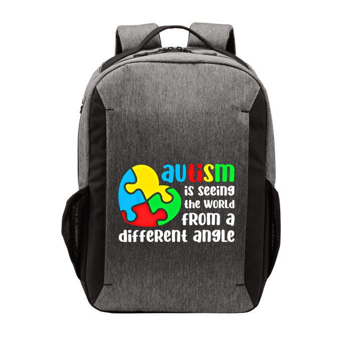 Autism Is Seeing The World From A Different Angle Autism Gift Vector Backpack