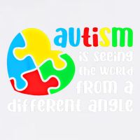 Autism Is Seeing The World From A Different Angle Autism Gift Garment-Dyed Sweatshirt