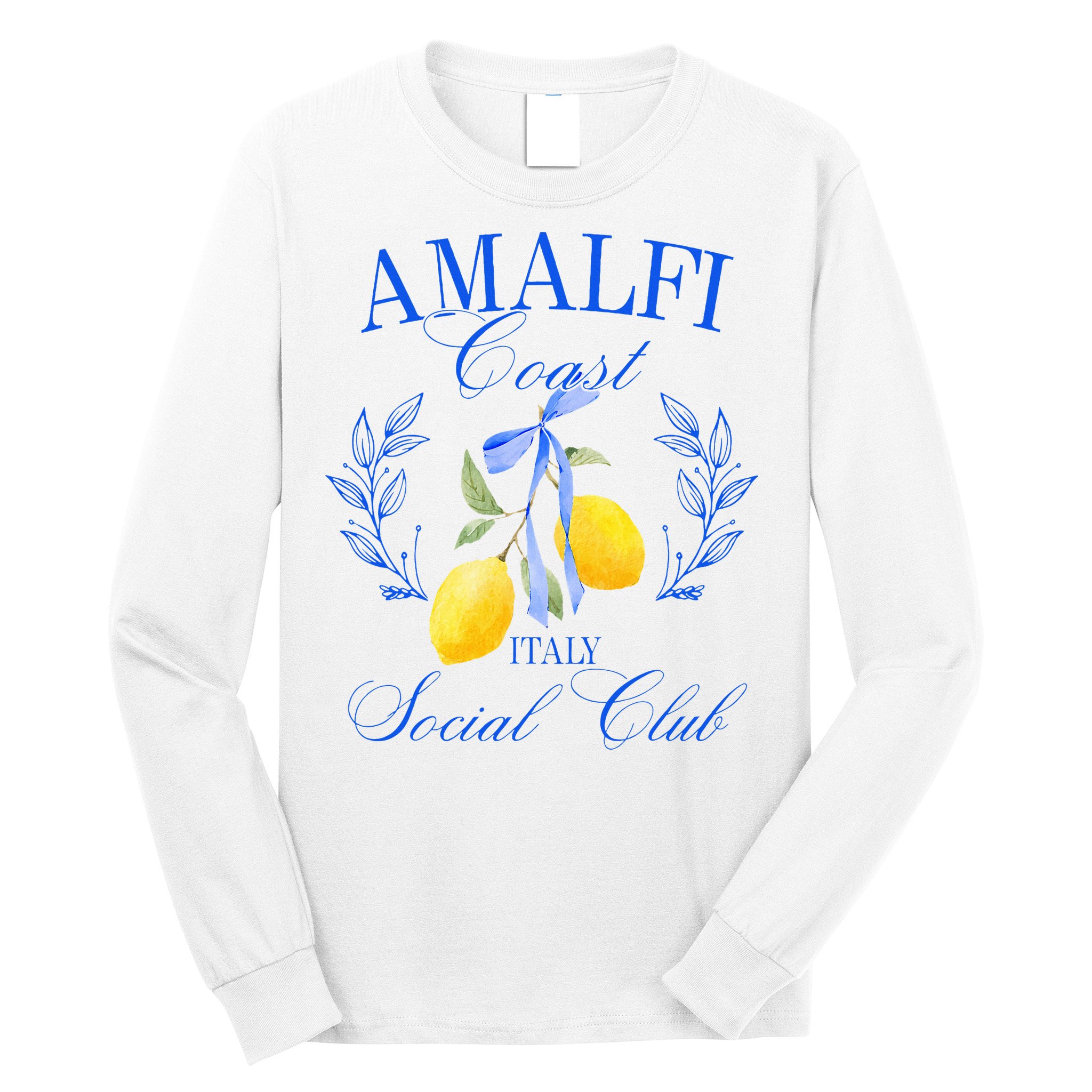 Amalficoast Iitaly Social Club Travel Trip Vacation Lemon Long Sleeve Shirt