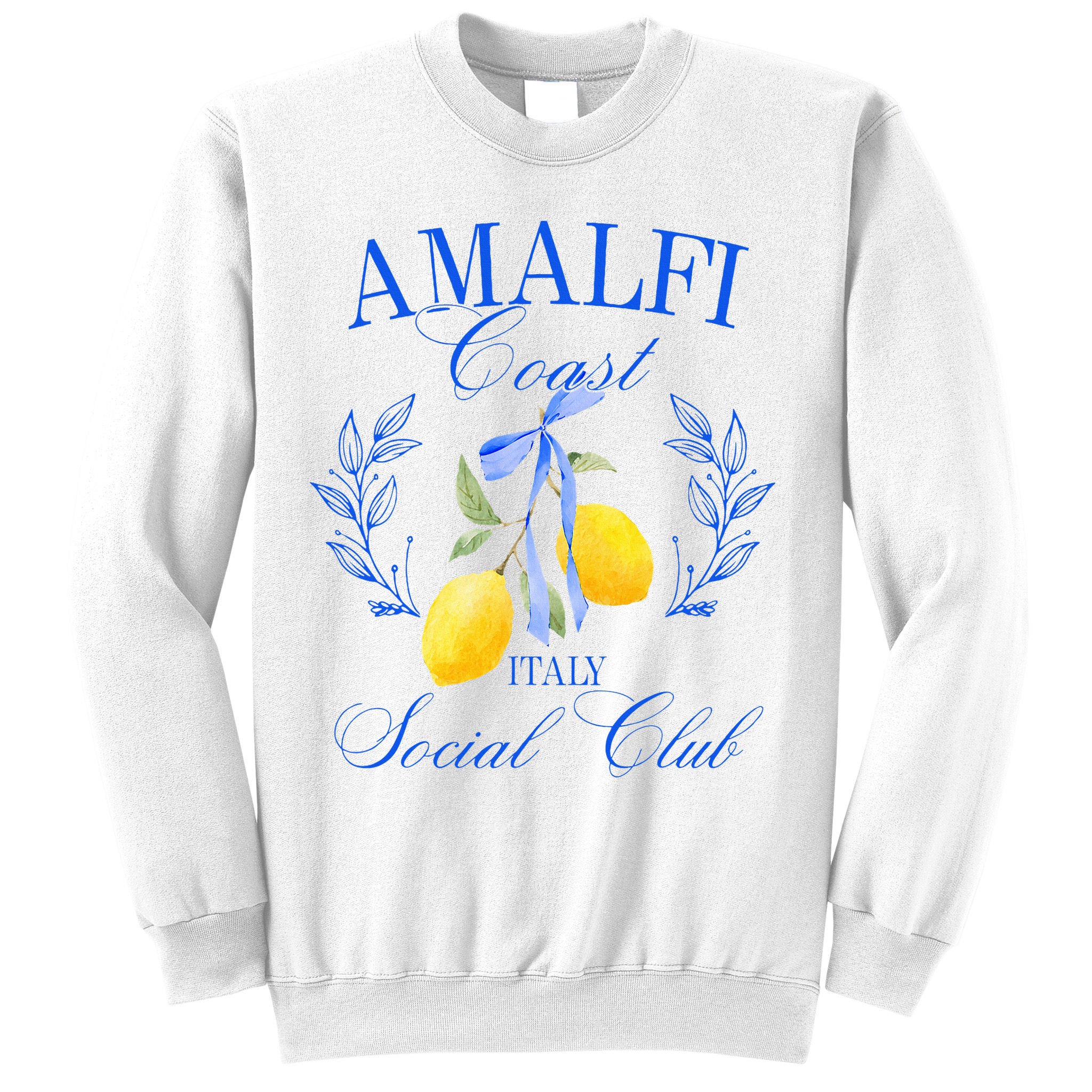 Amalficoast Iitaly Social Club Travel Trip Vacation Lemon Sweatshirt