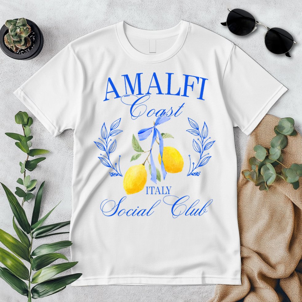 Amalficoast Iitaly Social Club Travel Trip Vacation Lemon Premium T-Shirt