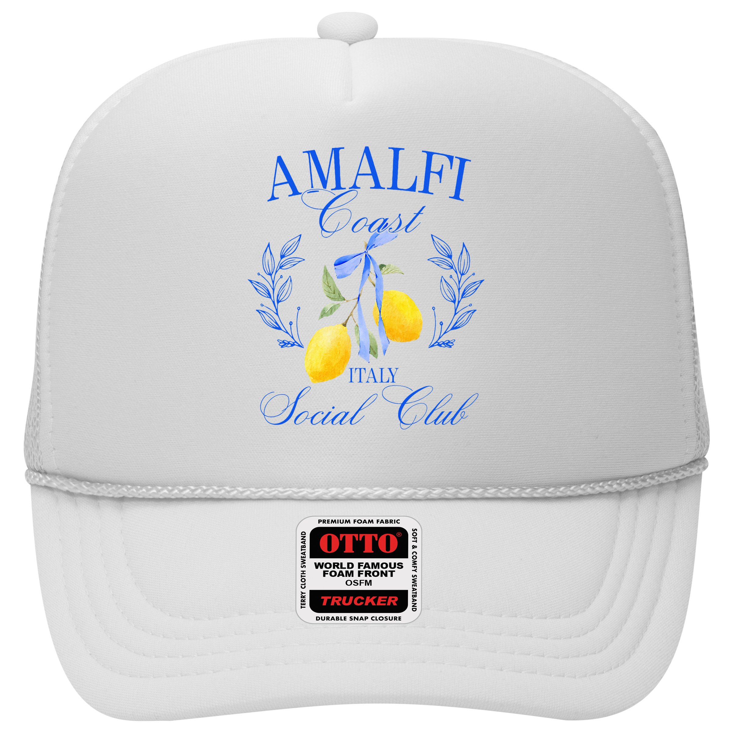 Amalficoast Iitaly Social Club Travel Trip Vacation Lemon Hat