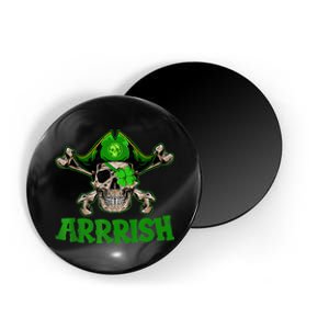 Arrrish Irish Shamrock Clover Skull St Patricks Day Magnet