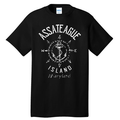 Assateague Island Sailing Boat Souvenir MD Tall T-Shirt