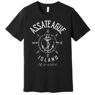 Assateague Island Sailing Boat Souvenir MD Premium T-Shirt