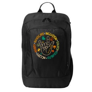 Advocate Inclusion Special Education Autism Awareness Puzzle Gift City Backpack