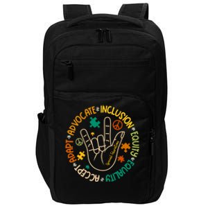 Advocate Inclusion Special Education Autism Awareness Puzzle Gift Impact Tech Backpack