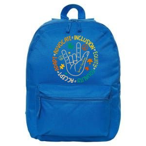 Advocate Inclusion Special Education Autism Awareness Puzzle Gift 16 in Basic Backpack