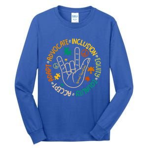 Advocate Inclusion Special Education Autism Awareness Puzzle Gift Tall Long Sleeve T-Shirt