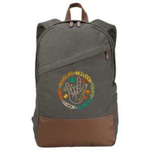 Advocate Inclusion Special Education Autism Awareness Puzzle Gift Cotton Canvas Backpack