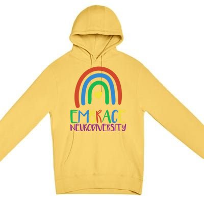 Autism Infinity Symbol Embrace Neurodiversity Gift Premium Pullover Hoodie