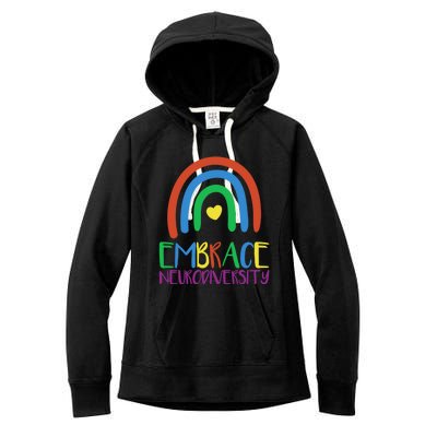 Autism Infinity Symbol Embrace Neurodiversity Gift Women's Fleece Hoodie