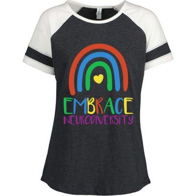 Autism Infinity Symbol Embrace Neurodiversity Gift Enza Ladies Jersey Colorblock Tee