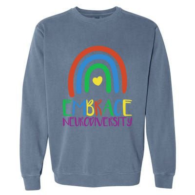 Autism Infinity Symbol Embrace Neurodiversity Gift Garment-Dyed Sweatshirt