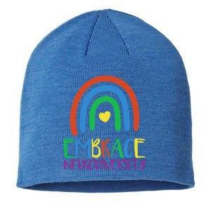 Autism Infinity Symbol Embrace Neurodiversity Gift Sustainable Beanie