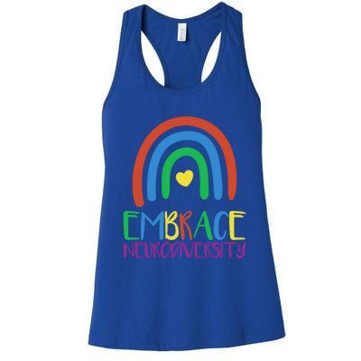 Autism Infinity Symbol Embrace Neurodiversity Gift Women's Racerback Tank