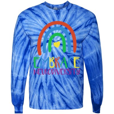 Autism Infinity Symbol Embrace Neurodiversity Gift Tie-Dye Long Sleeve Shirt